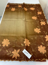 Semi soft tussar appliqué work saree MTS6589