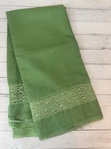 Kota saree with crochet work and lace border MCJ879 LightGreen