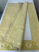 Soft Tissue kota embroidery saree MSK4660 Yellow