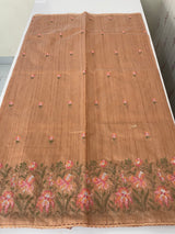 Blended matka Tussar silk saree with embroidery MS4856