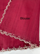 Cutwork Semi tussar saree MTSS680