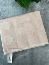 Supernet saree with applique work MCJ8432- Pastel DuskyPeach