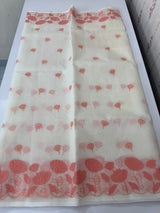 Moonga checks saree with applique borders MSH9990