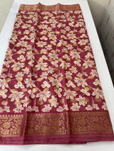 Soft Semi Chanderi saree with banarasi buttas MS9876
