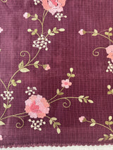 Kota saree with embroidery MS14954 - Wine