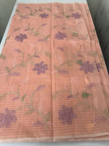 Netkota embriodery saree MS1496 Peach