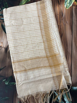 Soft blended tussar saree MKT121 - small checks