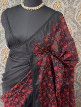 Soft kota checks saree with embroidery MS7843