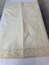 Mul chanderi saree with applique borders MSH111 Offwhite
