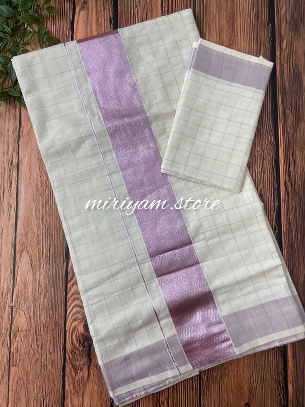 READY TO WEAR - Kerala cotton saree