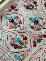 Handworked Blended tussar silk saree with handworked MS90543