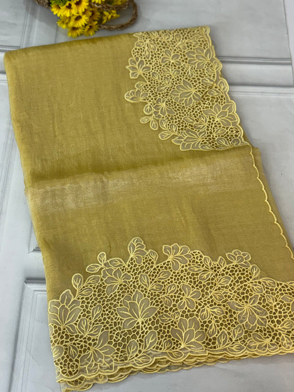 Cutwork Tissue Organza saree MS14154