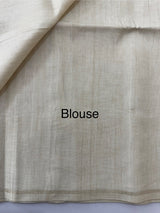 Soft silk saree with zari check weaving  MSG6162 PearlCream