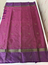 Checks Semi kanchi silk saree with blouse MBS7859