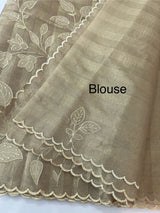 Copper finish Kota Tissue Silk applique work saree MSH147