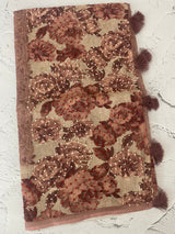 Tissue linen saree with digital prints and knot embroidery MLS3901