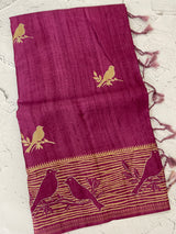 Printed Blended tussar saree - MS8635