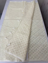 Fancy Net saree with thread work MSH271- Ivory 4