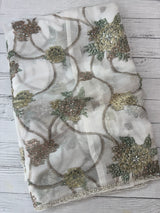 Handworked chiffon Organza saree MCS4534