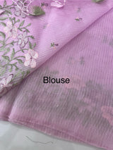 Netkota embriodery saree MS1494 PinkLavender