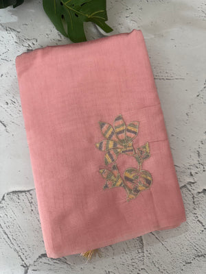 Tussar finish soft silk saree with thread embroidery MTS568