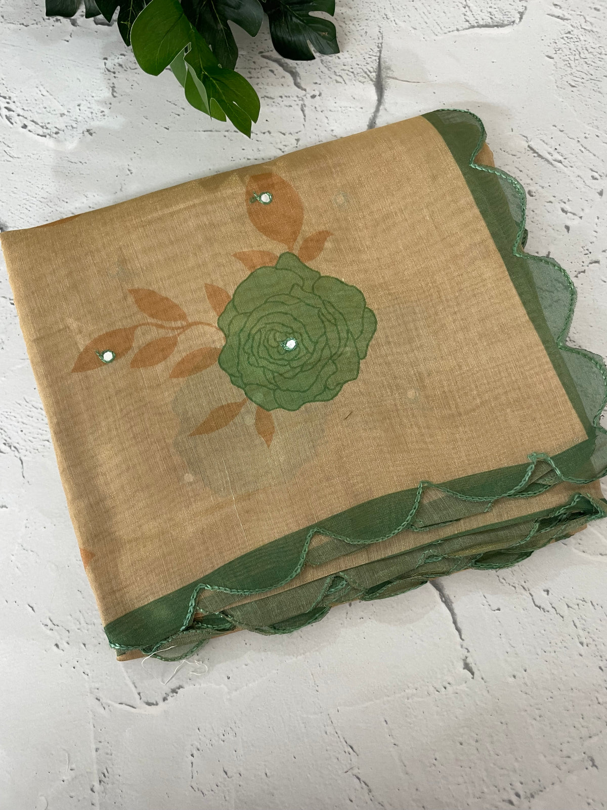 Printed Tissue silk saree with foil work MTS214