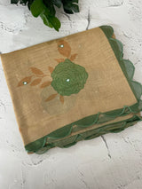 Printed Tissue silk saree with foil work MTS214