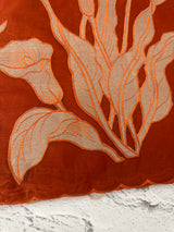 Semi organza saree with appliqué work - MSH906- RustOrange (3)