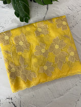 Semi organza saree with tissue applqiue work - MSH931