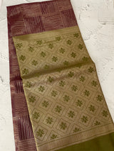 Brocade soft silk saree with blouse MSB789