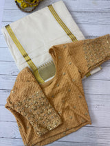 Stretchable Readymade blouse with sequence work- MSBL