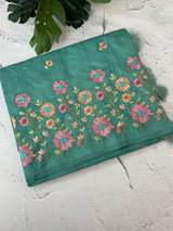 Art tussar saree with embroidery MST677