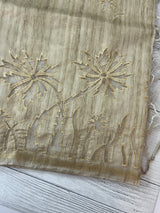 Blended tussar saree with applique work - MS14925