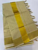 Kerala golden tissue saree - lines
