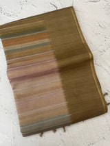Multi color Semi soft silk saree with borders MSS590