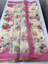 Semi linen saree with digital prints  MLS8765 (2)