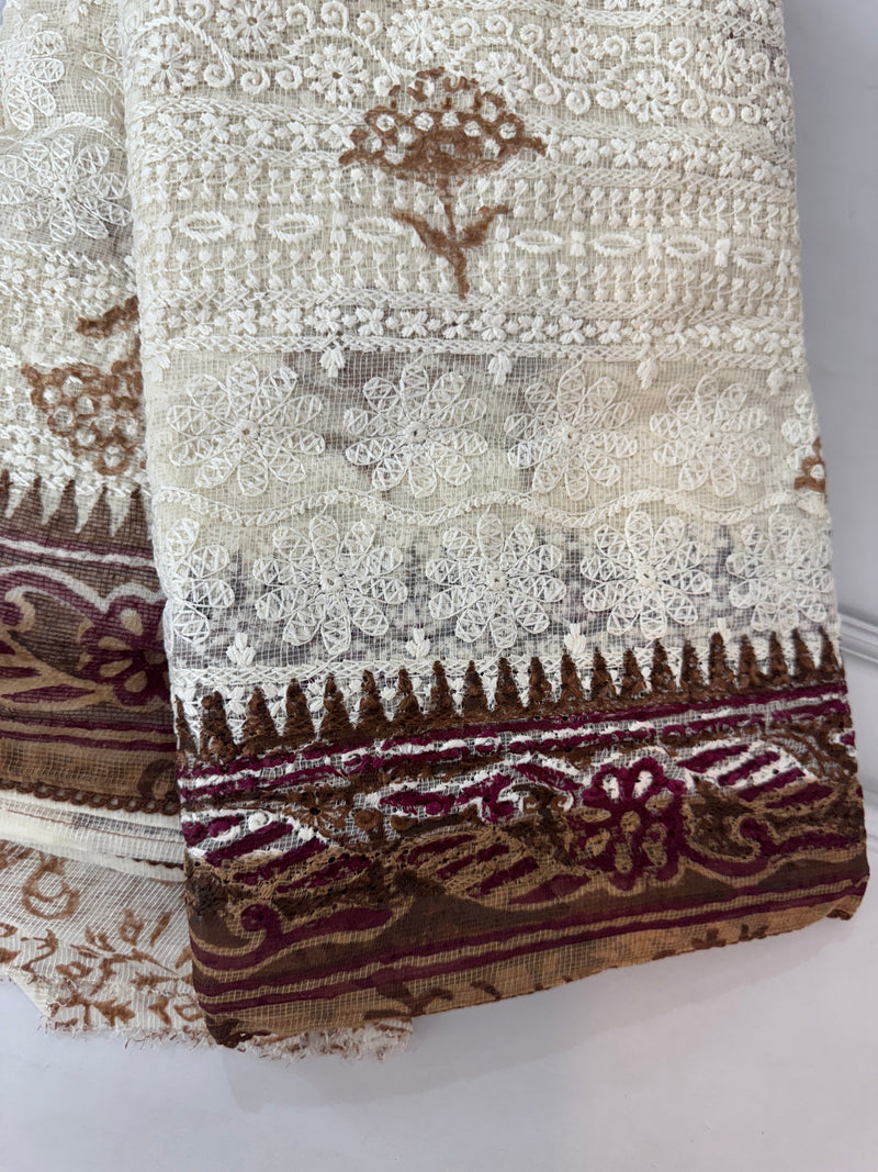 Kota silk heavy embroidery saree SFNIIT