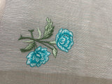 Tissue linen saree with embroidery MSL4900- Blue