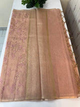 Kota Tissue Silk applique work saree MS49811 - DuskyPeach Pink