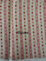 Semi chanderi tussar saree with brocade pallu and blouse MKT891 (2)