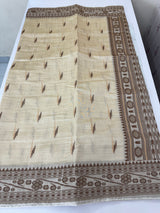 Semi raw silk saree with thread work  MSJ533