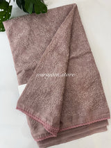 Soft kota checks saree with embroidery MSKC338 DustyMauve