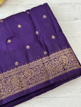 Banarasi Tussar Georgette Saree with brocade blouse - MS44376 Purple
