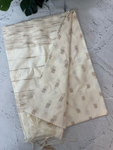 Soft blended tussar saree  MKT121 (8) - Offwhite