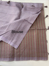 Semi silk saree with check weaving MSS8923