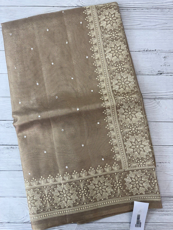 Tissue silk saree with Chikankari embroidery MTTS97(3)
