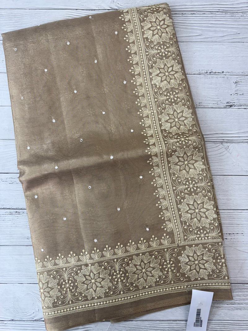 Tissue silk saree with Chikankari embroidery MTTS97(3)