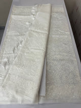 Dyeable Soft Organza saree with thread work - MSH198 White