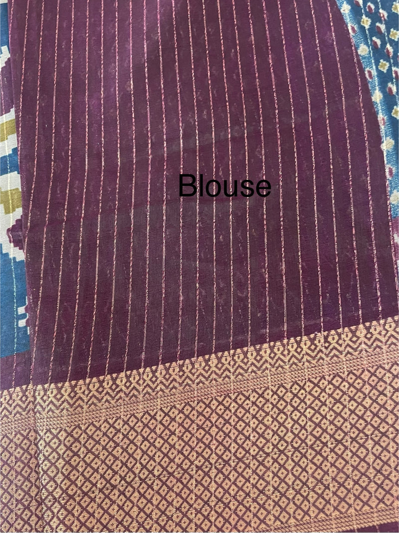 Semi silk saree with zari border MS99789