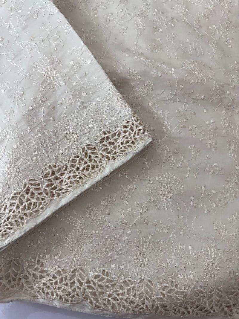 Cutwork Blended satin-tussar saree MTS9078